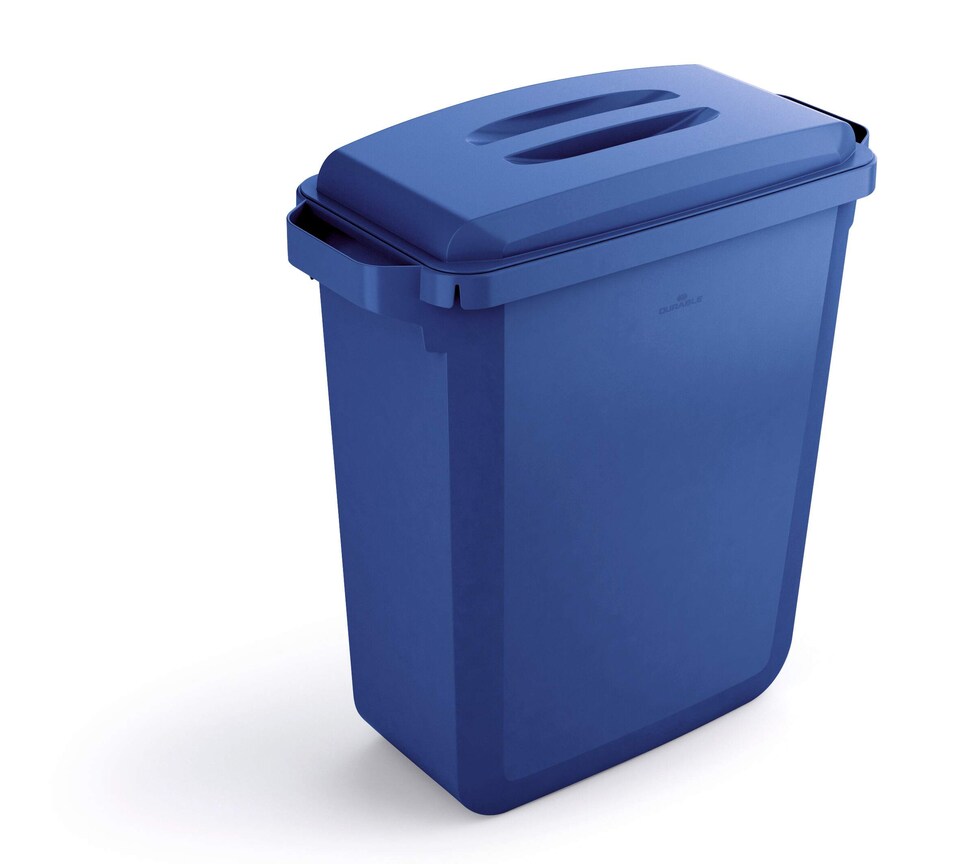 image 1 of Durable 60L Waste Bin Blue | Rectangular Recycling Bin | Food Bin | DURABIN | Blue