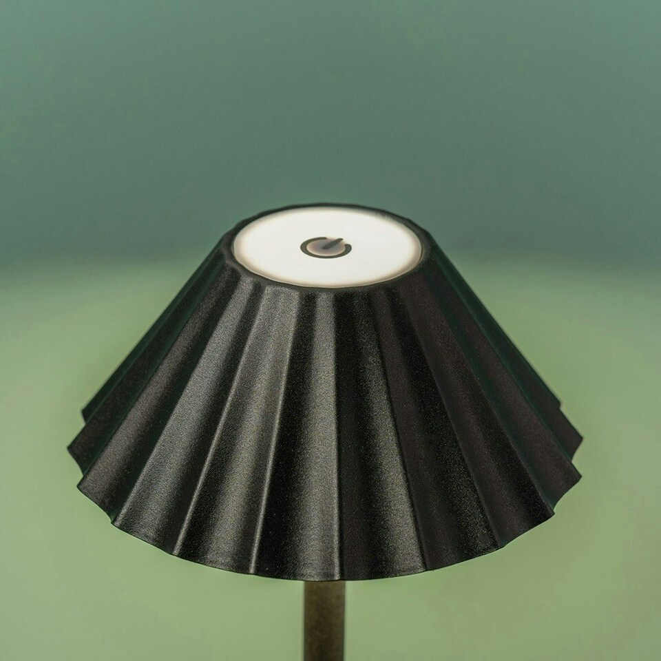 image 1 of ValueLights Avery Dimmable Plated Black Wall Light with Black Tapered Shade and Integrated LED 3W White Mix 6000K Bulb