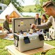 image 2 of Outsunny 42.6L Insulated Cool Box, Portable Ice Cooler with Handle | Brown | Khaki | 66.6 x 38.5 x 40 cm