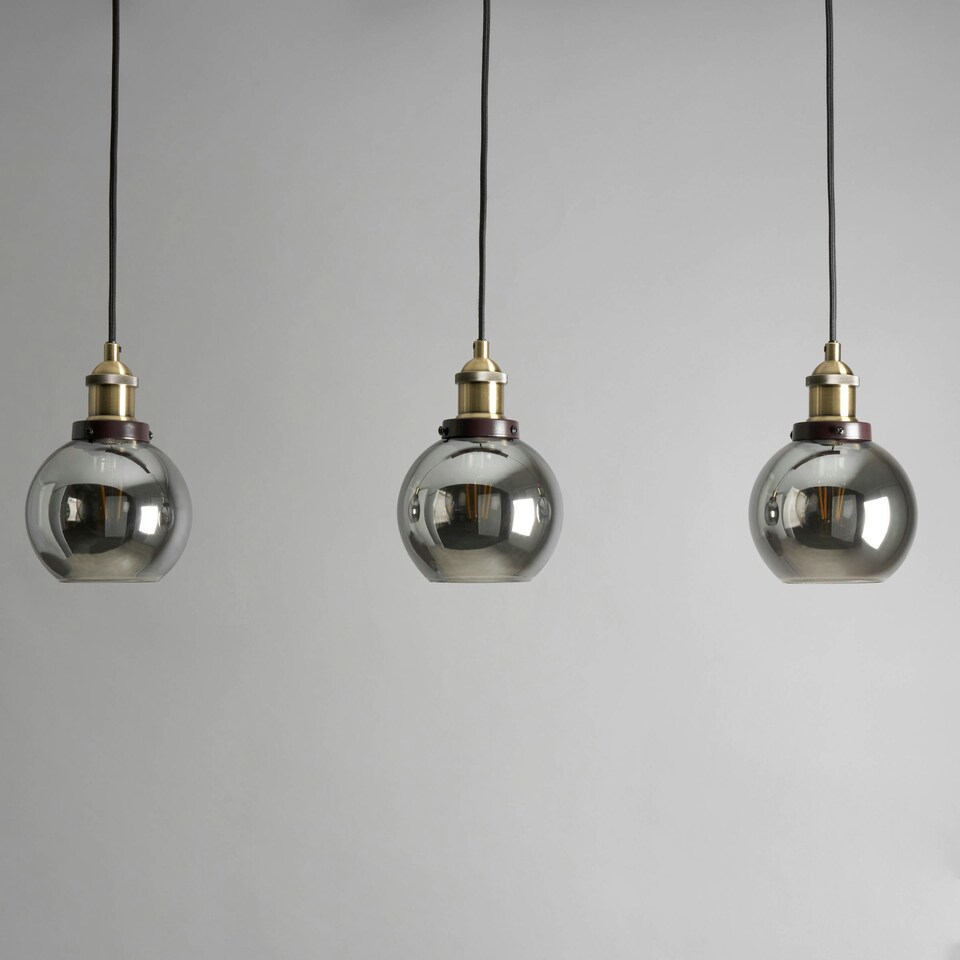 image 1 of BHS Carter Industrial Style Diner Pendant Bar, Bronze