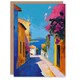 image 1 of Santorini Seaside Coastal Town Colourful Him Her Birthday Card