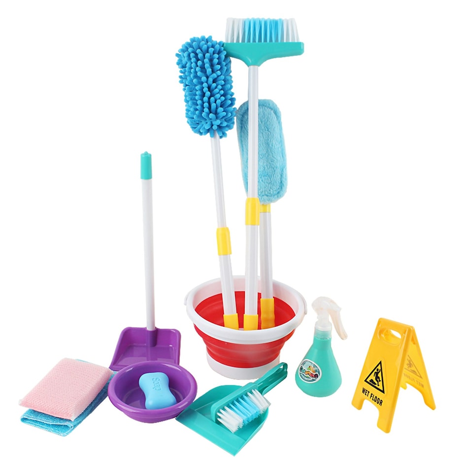 image 1 of Children’s Cleaning Playset – Realistic Family Cleaning Set for Kids