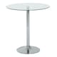 image 1 of HOMCOM Round Dining Table Bistro Pub Counter w/ Tempered Glass Top for Kitchen