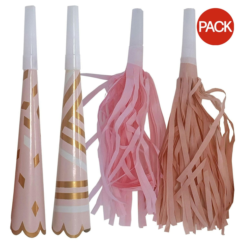 Amscan Noisemaker (Pack of 8) - Rose Gold - One Size