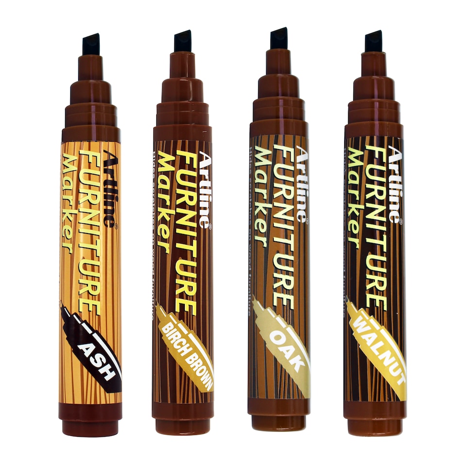 image 1 of Artline Pack of 4 Furniture Restoration Marker Pens - Set 2
