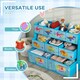 image 6 of AIYAPLAY 3-Tier Toy Organiser Shelf with 9 Storage Boxes for Bedroom, Blue
