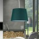 image 5 of Set of 2 Dark Green 23cm Tapered Cylinder Pendant or Lamp Shades Green