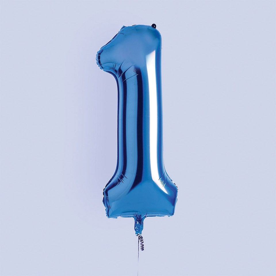 Blue Number '1' Foil 34" Balloon 