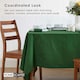 image 7 of Homescapes Plain Cotton Dark Green Tablecloth - 178 x 305 cm Green