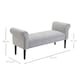 image 7 of HOMCOM Deluxe Linen Bed End Arm Bench Bedside Bench Footstool Home Decor