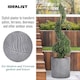 image 6 of Leaf Embossed Brown Round Garden Planter D37 H37 cm, 39.8 ltrs Cap.