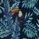 image 6 of First Choice Lighting Set of 2 Toucan Velvet Toucan Design 30cm Pendant or Table Lamp Shades Multi