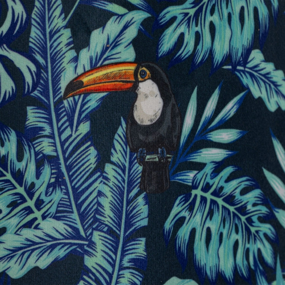 image 1 of First Choice Lighting Set of 2 Toucan Velvet Toucan Design 30cm Pendant or Table Lamp Shades Multi