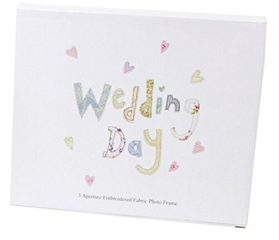 image 1 of Vintage Collection Fabric Multi Aperture Wedding Day Photo Frame