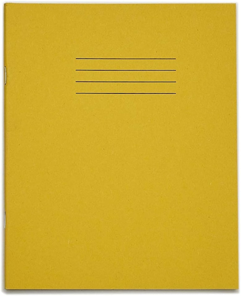 image 1 of Rhino 48 Page 8mm Lined with Margin Exercise Book Yellow 8 x 6.5in 10 Pack