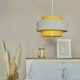 image 3 of ValueLights Mustard And Grey Herringbone Modern Ceiling Pendant Light Shade