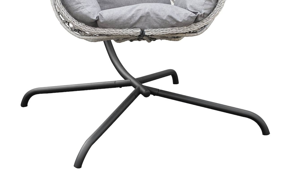 image 1 of URBNLIVING Rattan Hanging Egg Chair With Stand Indoor Outdoor