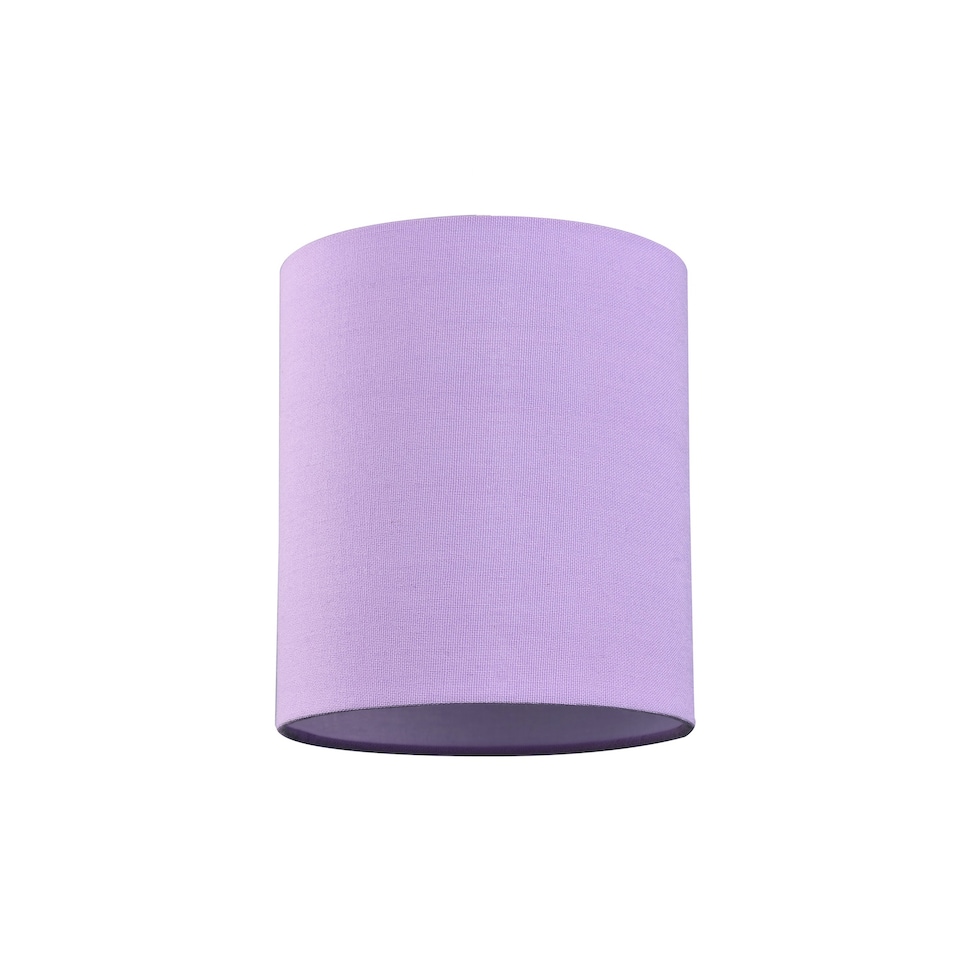 image 1 of Contemporary and Elegant Soft Lilac Linen Fabric 18cm High Cylinder Lamp Shade | Purple