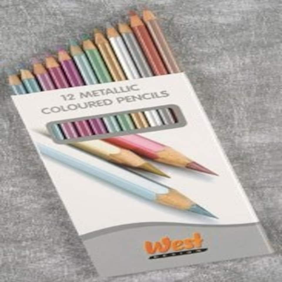 West Pencils Metallic Clr'd Bx12 Pnc