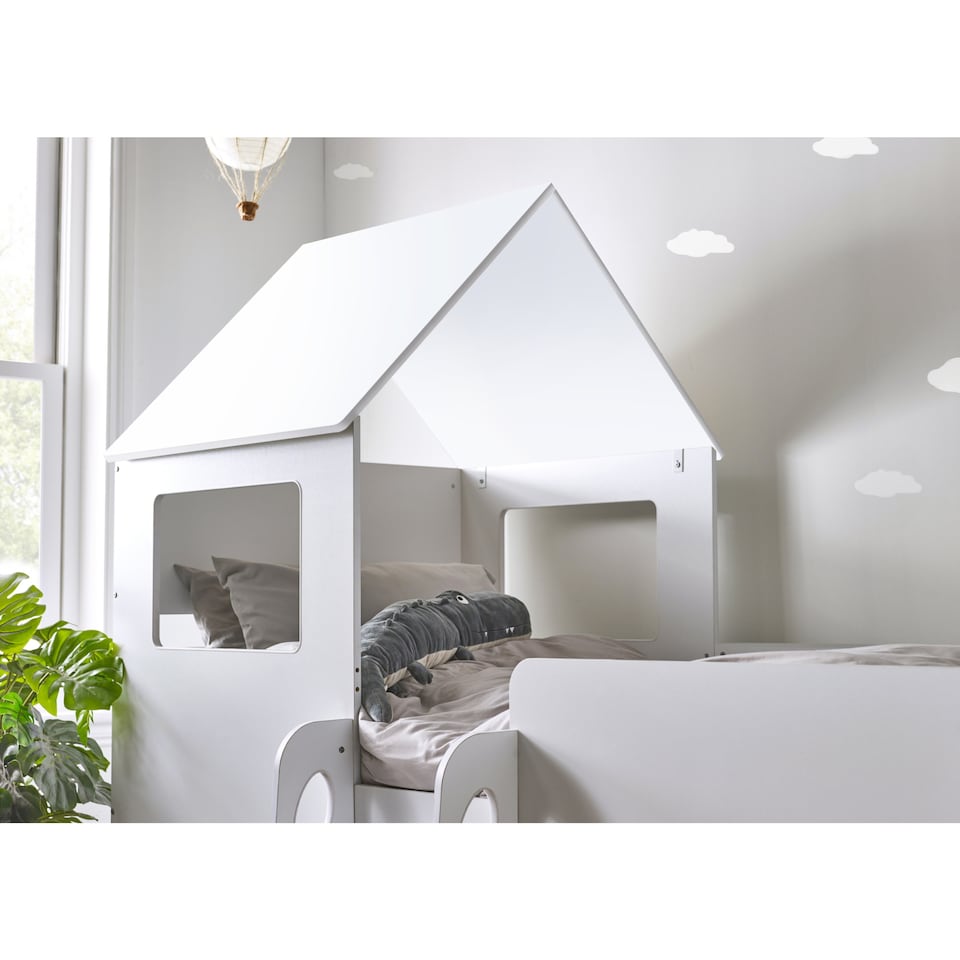 image 1 of Orpheus 90cm Single White Treehouse Midsleeper Cabin Bed