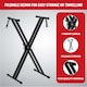 image 5 of X Frame Keyboard Stands Double Beam Music Electronic Keyboard Stand | Black