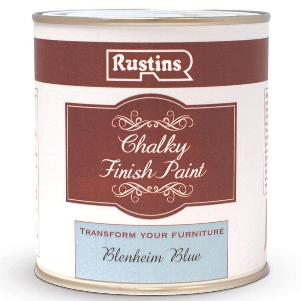 image 1 of Rustins Chalky Finish Paint Blenheim Blue 500ml