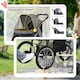 image 10 of PawHut 3 Wheel Pet Stroller, for Medium Small Dogs, Foldable Cat Pram - Grey