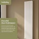 image 3 of Embrace Vertical Double Panel Radiator, 1800mm x 354mm - Gloss White | White | Gloss White | 1