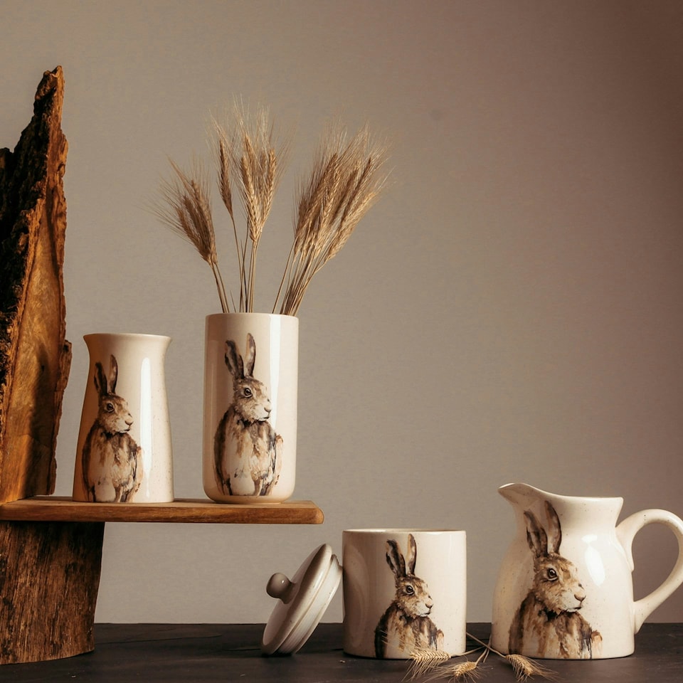 image 1 of Meg Hawkins Tall Ceramic Vase - Hare
