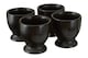 image 2 of Set Of Four Black Text Egg Cups