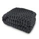 image 6 of Lush Faux Rabbit Fur Black Throw 127x152cm