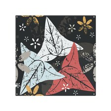 Leaves And Flowers Autumn Pattern Splash Back | White