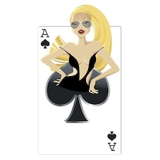 Ace of Spades Girl Casino Lifesize Cardboard Cutout 160cm