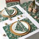image 6 of Homescapes Festive Forest 100% Cotton Green Christmas Tablecloth - 137 x 229 cm | Green | 137cm x 229cm (54" x 90")