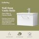 image 2 of Bathroom 1 Soft Close Drawer Wall Hung Vanity Unit Basin, White, 600mm | White | Gloss White | 399 x 610 x 390mm