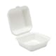 image 1 of White Compostable Bagasse Takeaway Burger Box 15cm - Pack of 25