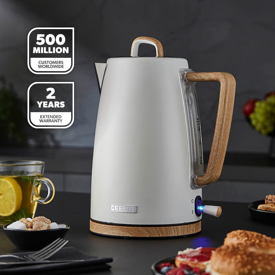 image 1 of GEEPAS NordiQ 1.7L Electric Kettle 3000W, Cream