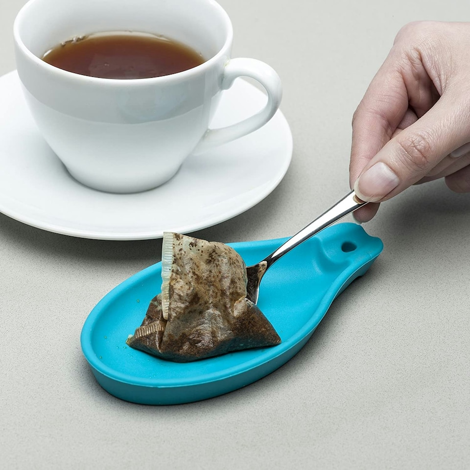 image 1 of Zeal Silicone Spoon Rest, Aqua