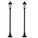 image 1 of ValueLights Mayfair Pair 1.2m Black IP44 Outdoor Lamp Post Bollard Lights