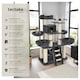 image 2 of Cat Tree Gismo - 195 cm tall, sisal cat scratching posts, toy balls and anti-tip | Grey | grey/white | 1