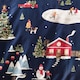 image 4 of Catherine Lansfield Christmas Ski Village Reversible Duvet Cover Set Navy Blue | Blue | Navy Blue | Single