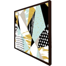 Geometric shapes & brush strokes (Picture Frame) Brown | XL