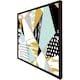 image 1 of Geometric shapes & brush strokes (Picture Frame) Brown | XL