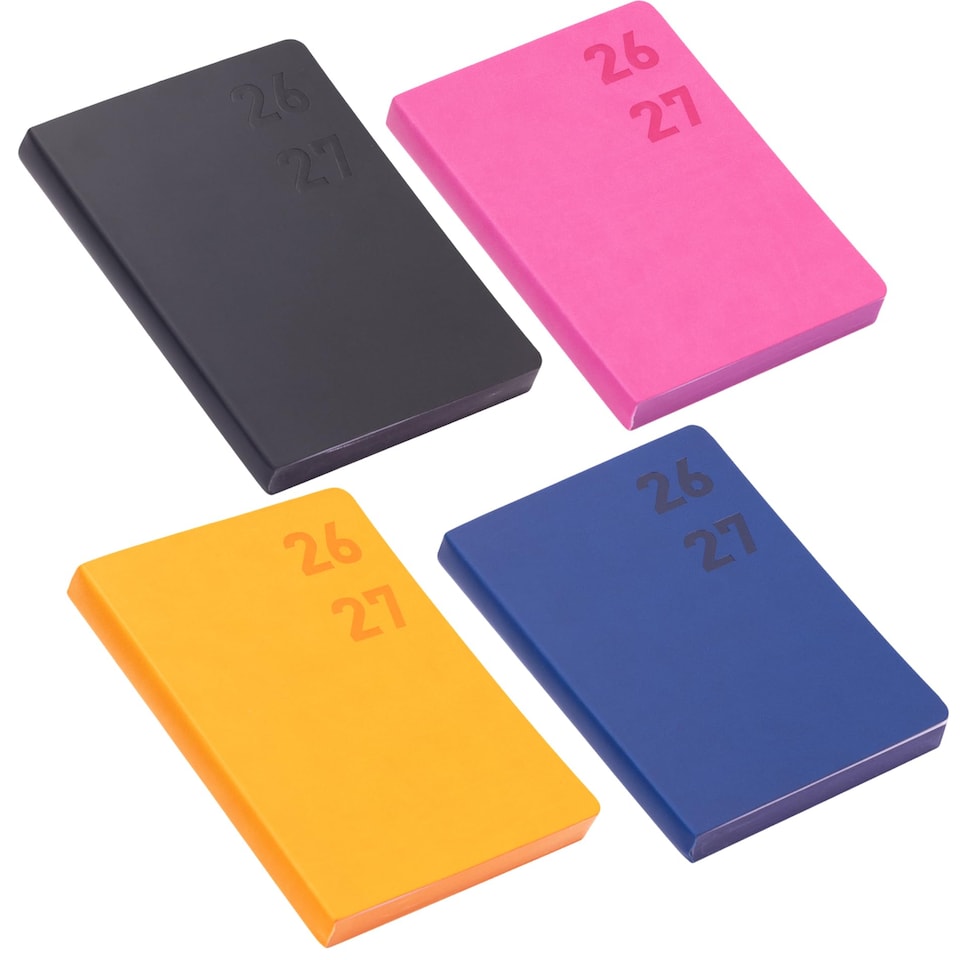 image 1 of 2026 - 2027 Academic Diary A5 Page a Day - Softcover Felix Mid Year Planner Aug 2026 to Jul 2027 | Blue | Navy