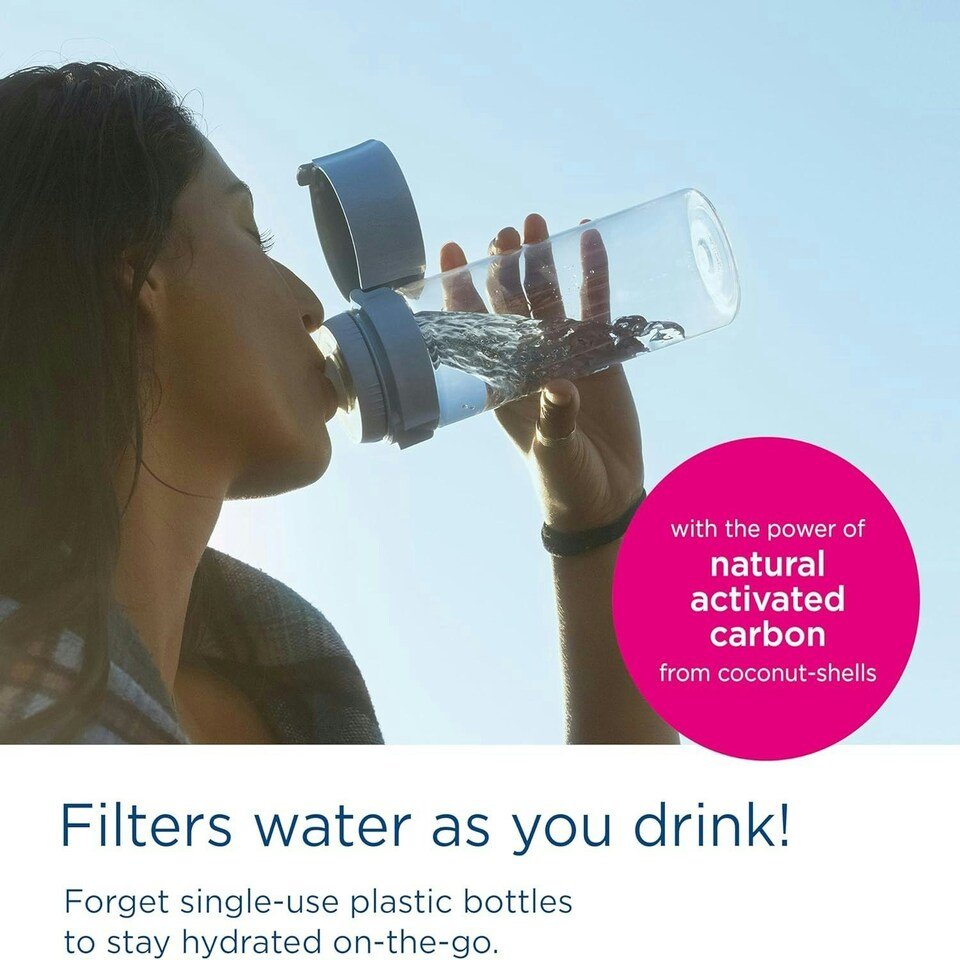 image 1 of BRITA Water Filter Bottle Light Blue (600ml) incl. 2x MicroDisc Filters