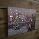 image 4 of H30cm x 40cm Christmas Scene With Robins Wall Art Canvas