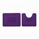 image 1 of 2 Piece Box Design Bath Mat Set Soft Absorbent Non-Slip Bathroom Mats | Purple | Plum