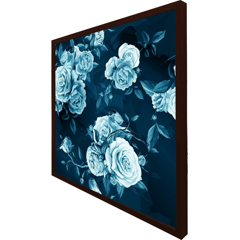 image 1 of Winter blue roses (Picture Frame) Grey | S