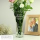 image 5 of Personalised Ruby Anniversary Large Hand Cut Diamante Heart Vase Clear