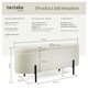image 6 of Hallway Bench Lanja - upholstered, cushioned, built-in-storage, 97 x 36 x 42 cm Cream | Boucle Cream-White